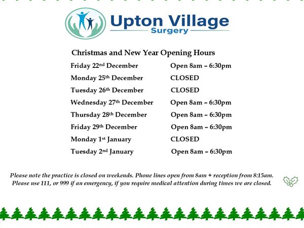 opening hours xmas  